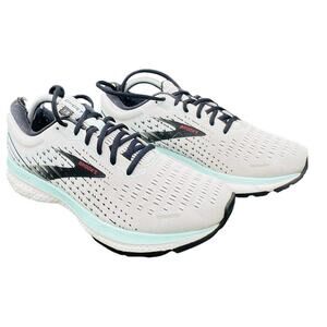 👟 Brooks Ghost 14 10.5 White Mint Road Running Shoes Cushion Support Daily